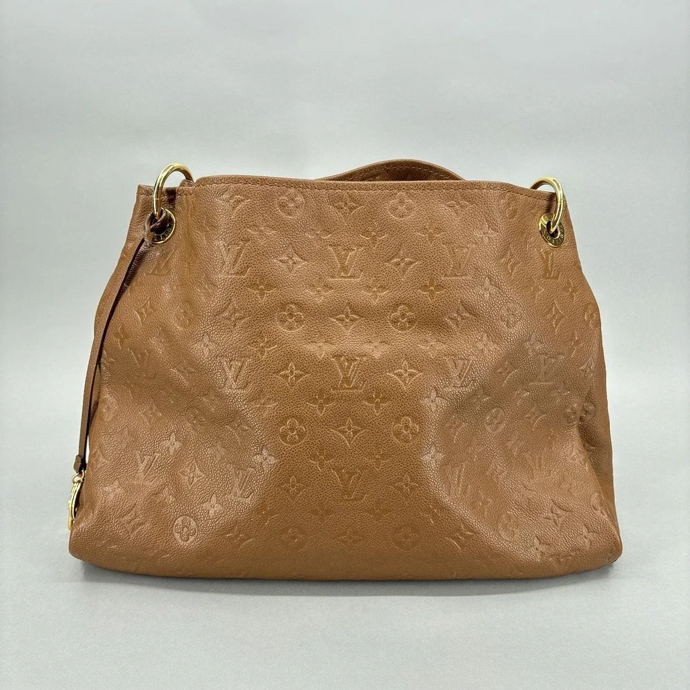 Louis Vuitton Bag Womens Large Brown Empreinte Leather Artsy Hobo Monogram